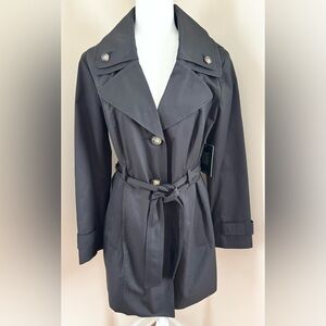 NWT London Fog Black Trench Coat